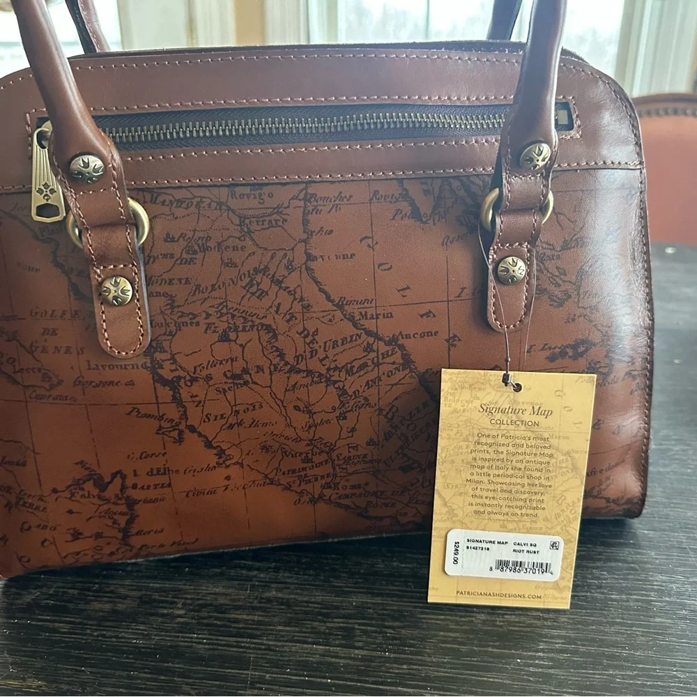 NWT Patricia Nash Bag Calvi Satchel - riot rust - Picture 3 of 6